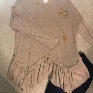 Women’s tan color tunic. Size small